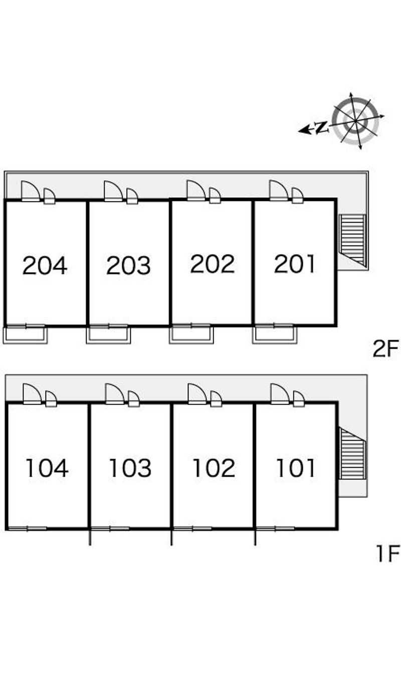 レオパレスウエスト　梅屋敷 間取り配置図