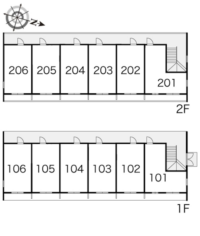 レオパレス新開 間取配置図