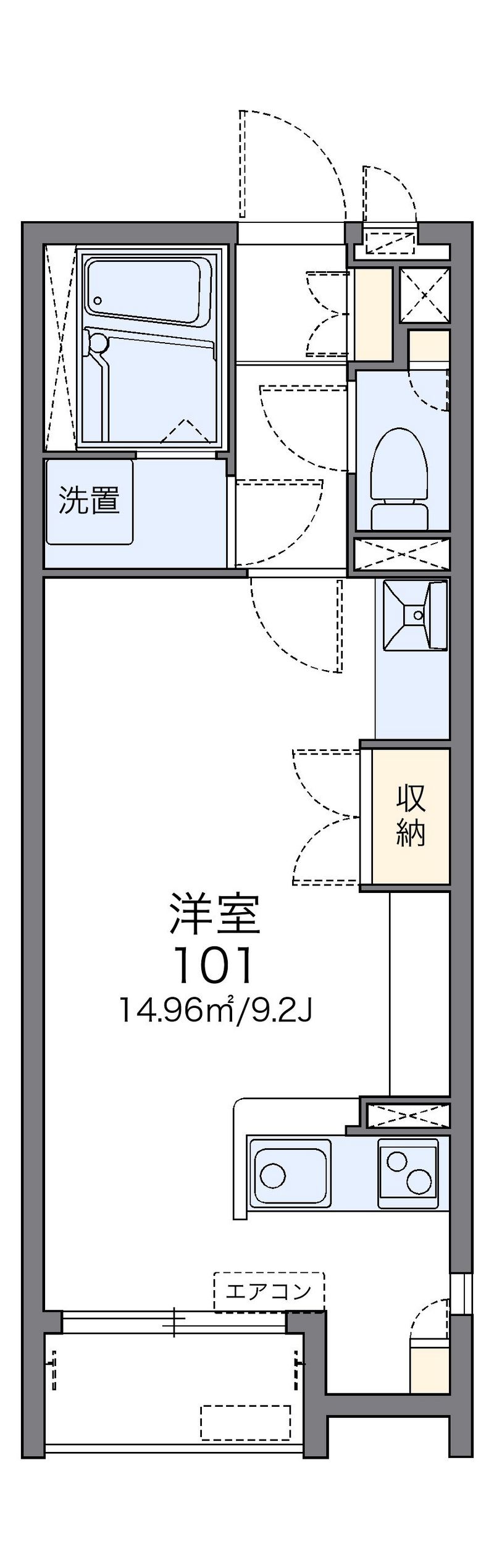 レオネクストＫ　ａｎｄ　Ａ 間取図