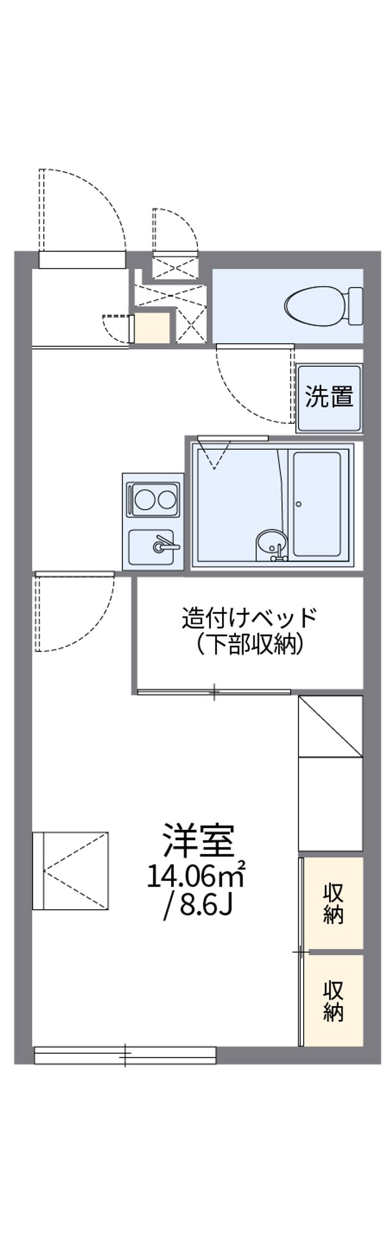 レオパレス石山 間取図