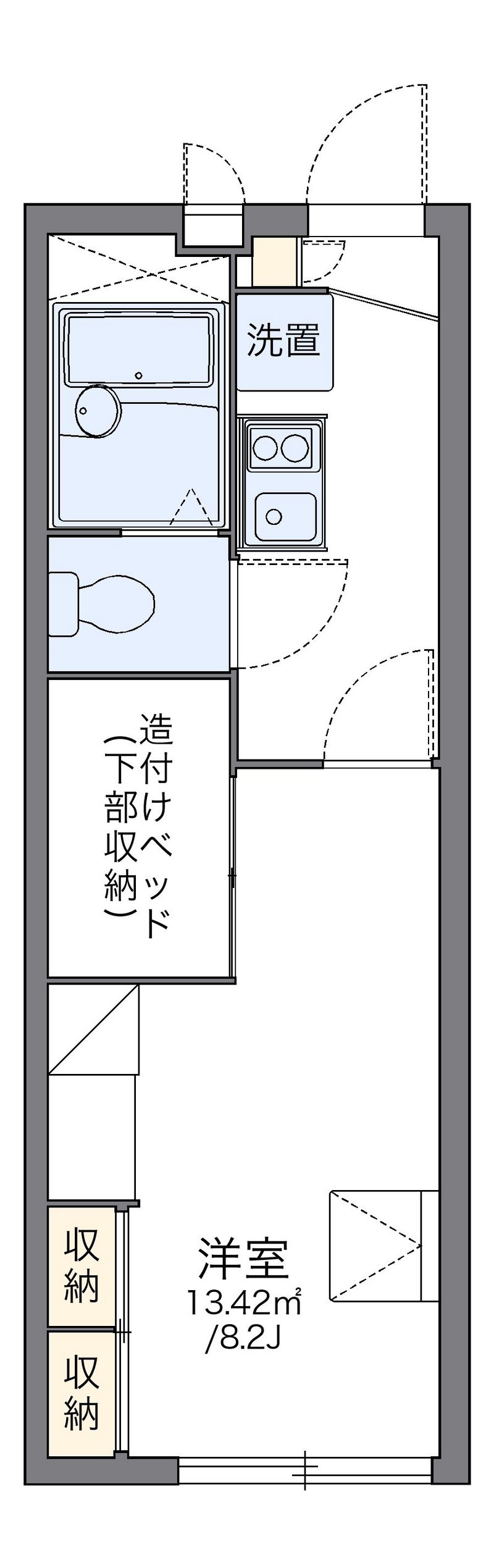 レオパレスフクチ 間取図