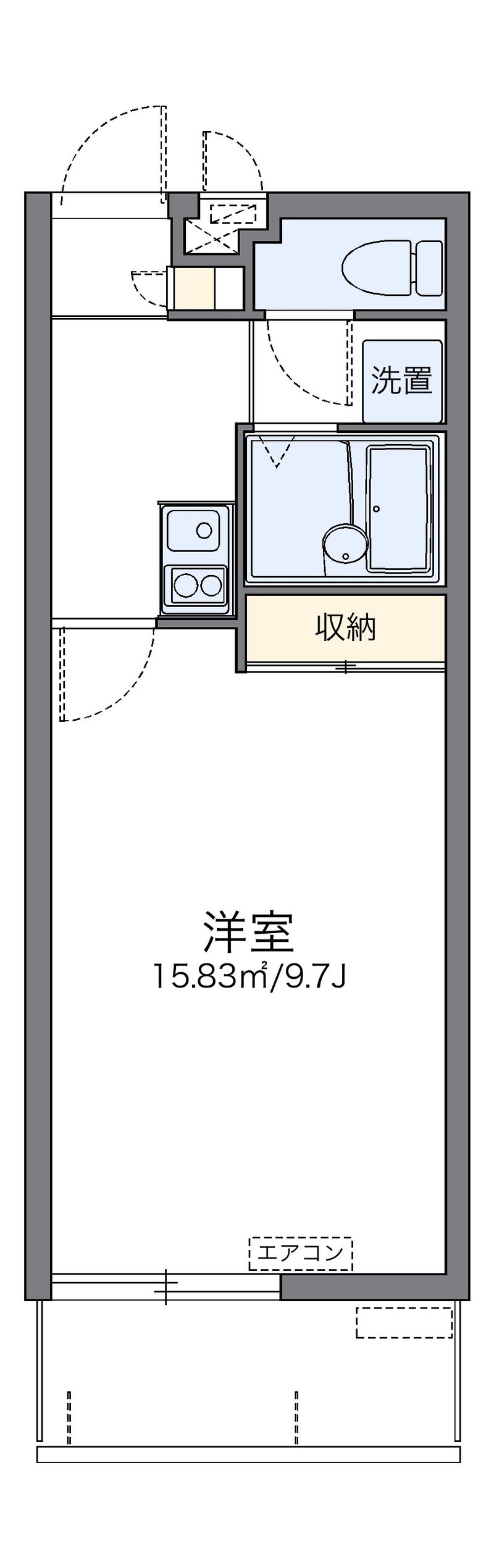 レオパレスラウレア 間取図