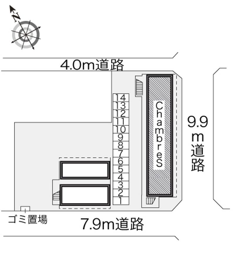 レオパレスＣｈａｍｂｒｅ　Ｓ 配置図