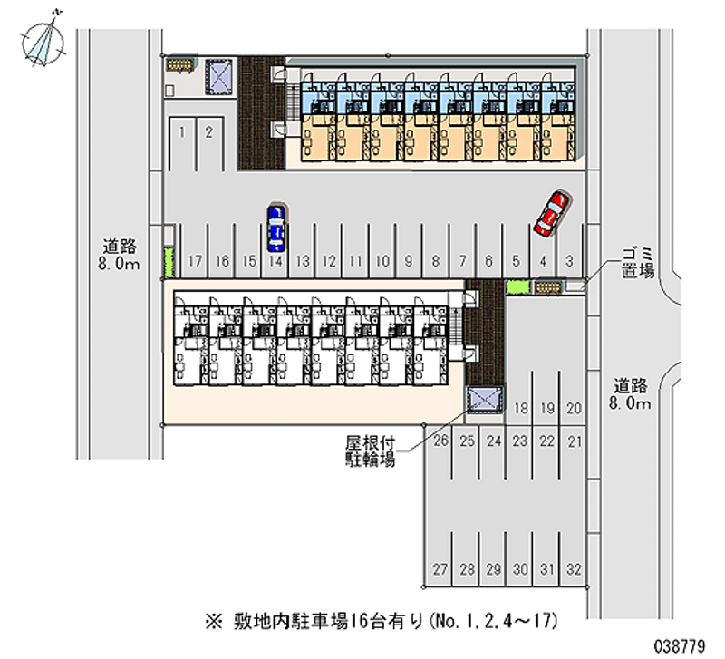 レオパレスサンヴィラ 月極駐車場