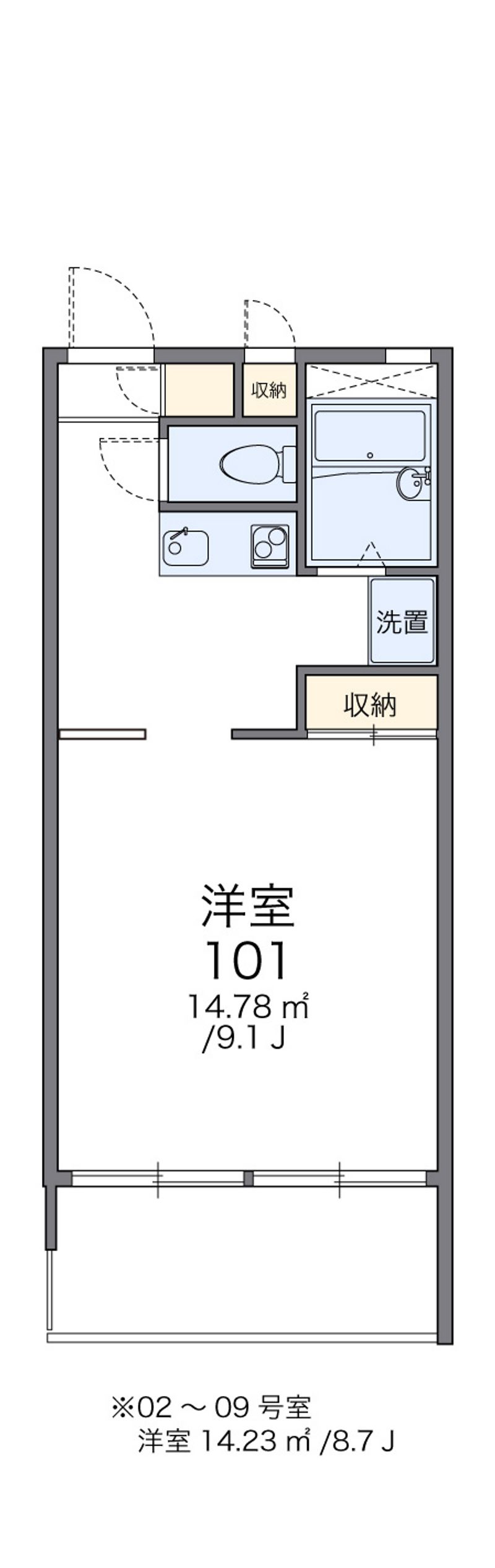 レオパレスサンライズマンション近見町 間取図
