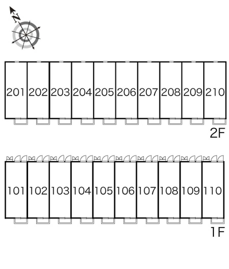レオパレスアジサイ 間取配置図