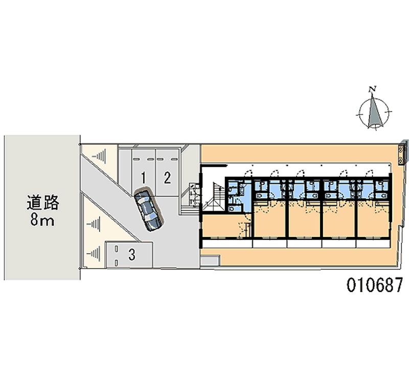 レオパレスルネッサ 月極駐車場