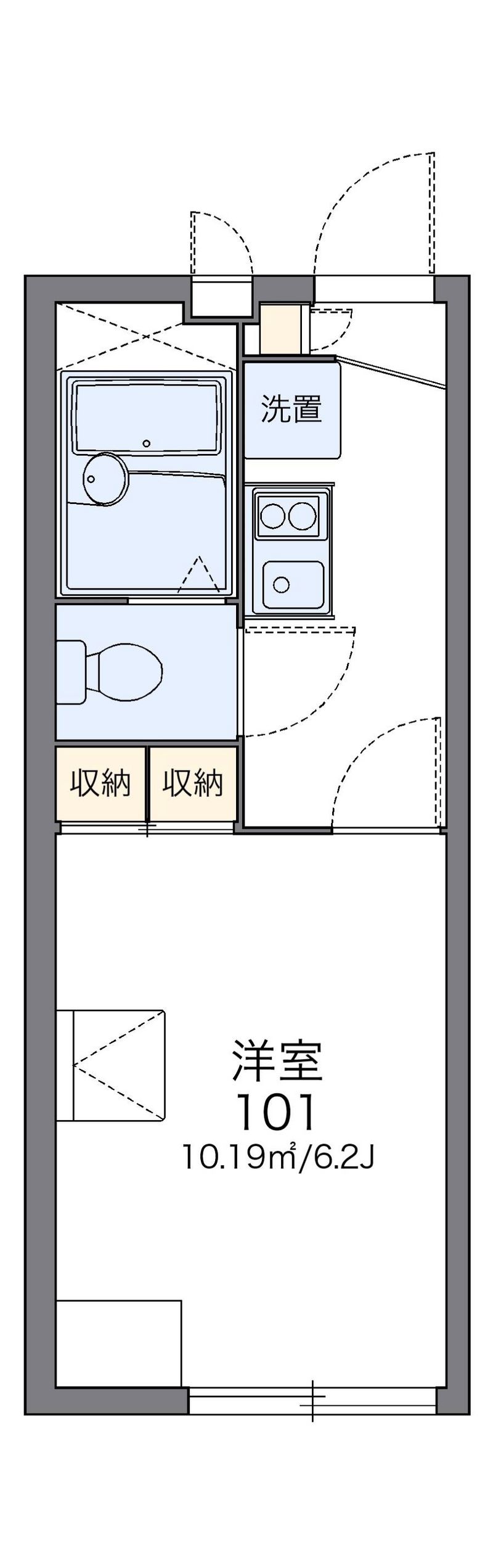 レオパレスメルベーユ　昭和 間取図