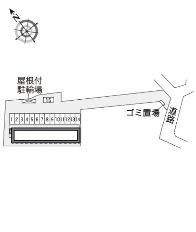 レオパレスフランボワーズⅡ 駐車場