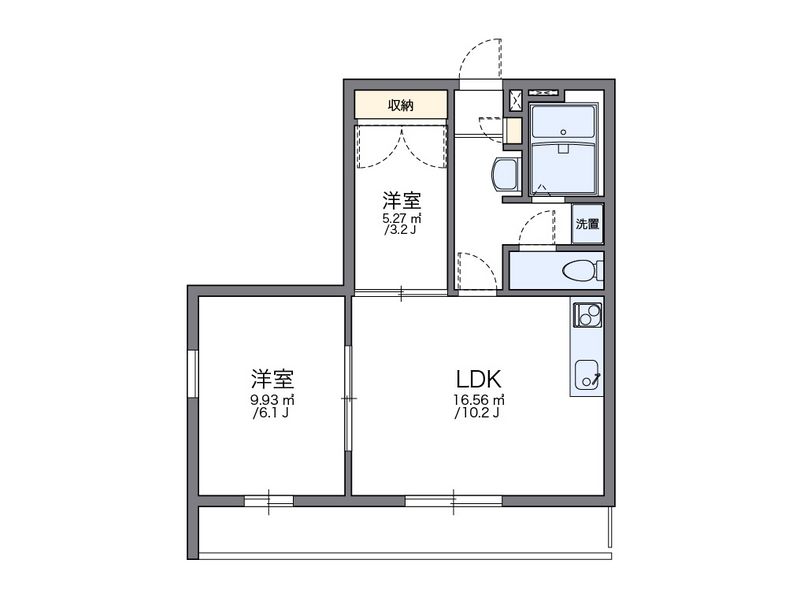 レオパレス桜木 間取図