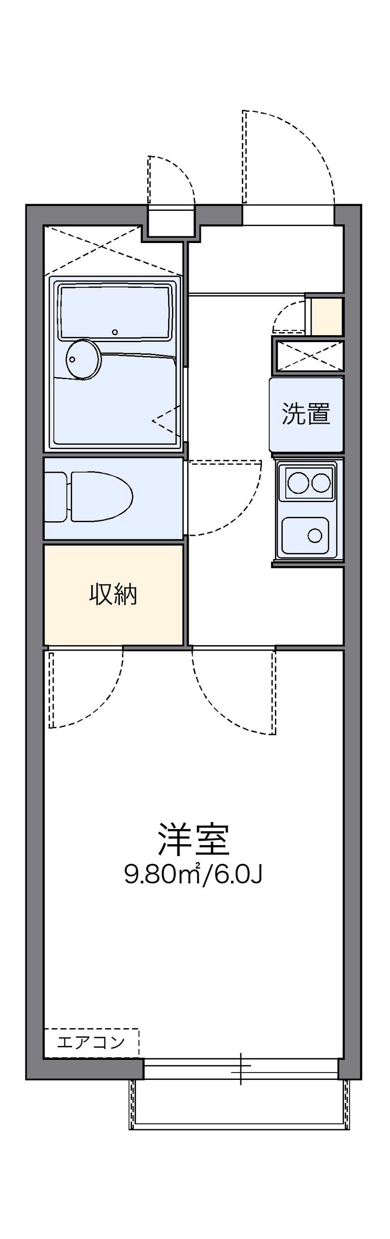 レオパレスプリムヴェール 間取図