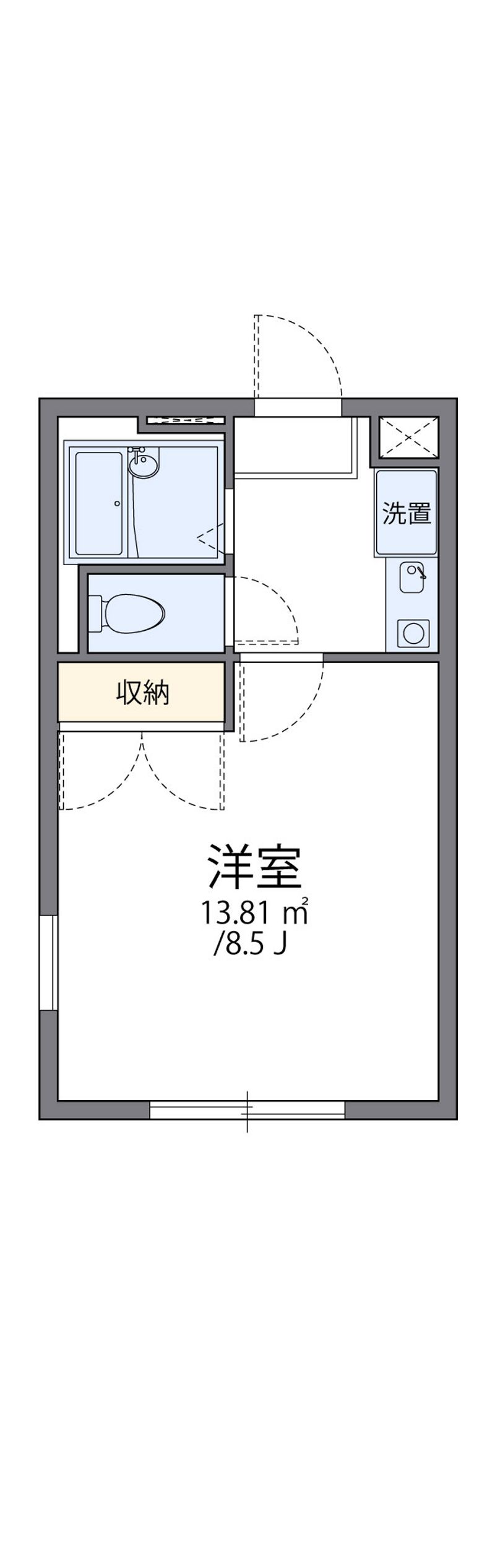 レオパレスベルヴィル湘南 間取図