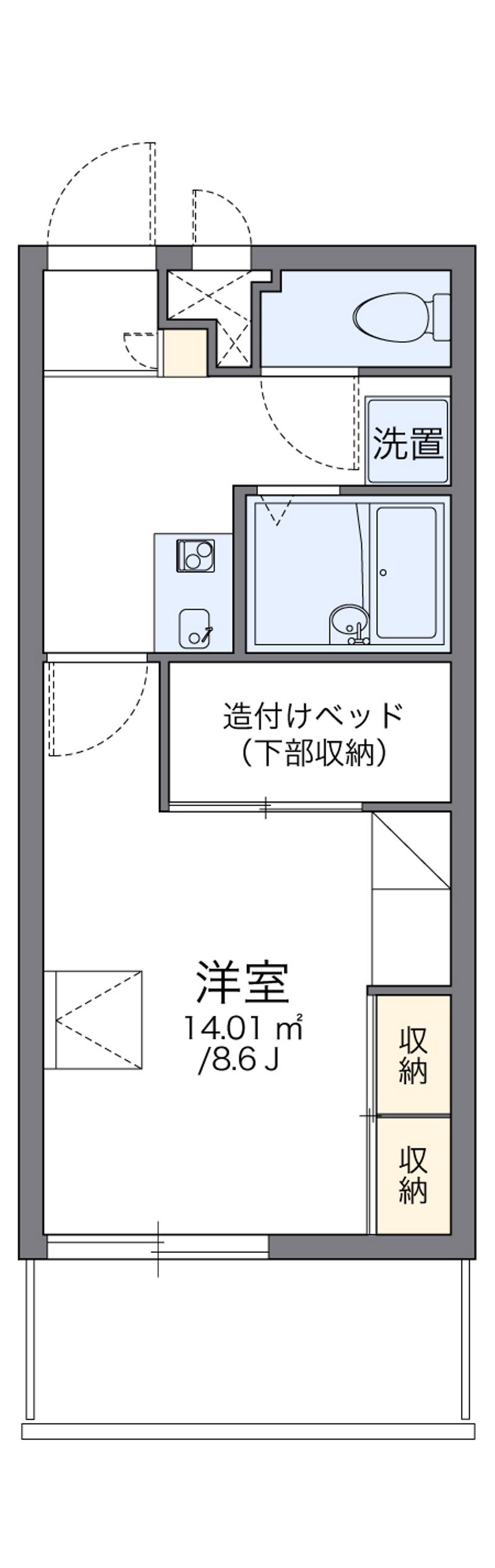 レオパレス向日葵 間取図