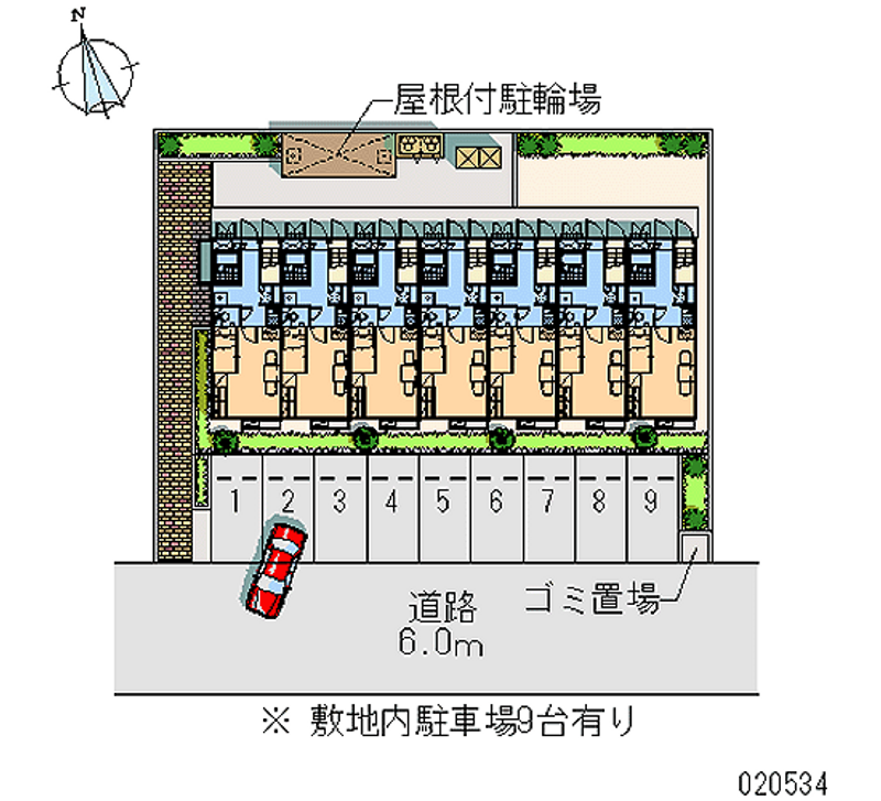 レオパレスひまわり 月極駐車場