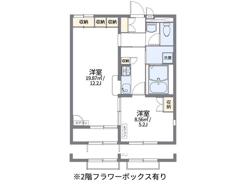 レオパレスアプリコット 間取図