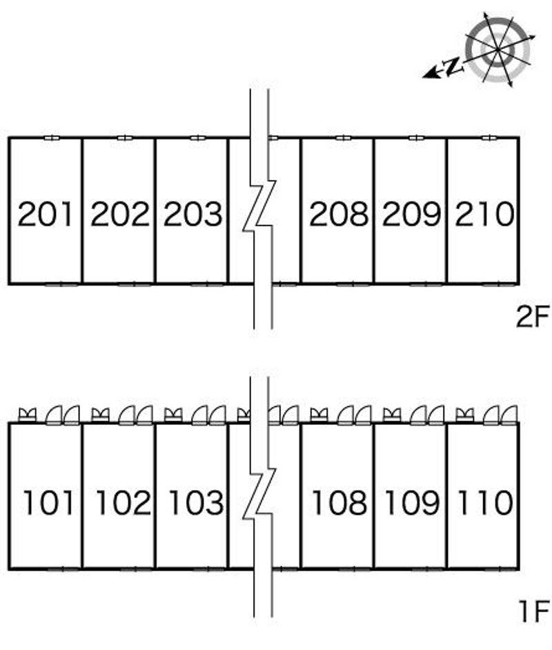 レオパレスＷｅｓｔ　Ⅰ　 間取配置図