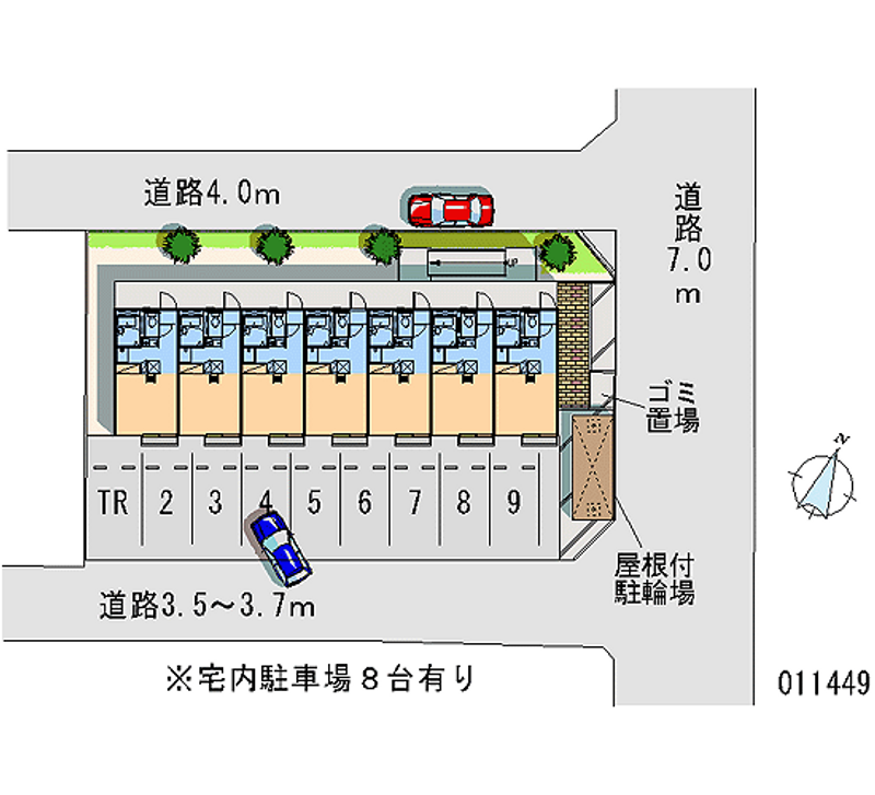 レオパレスエスペランサ２１ 月極駐車場