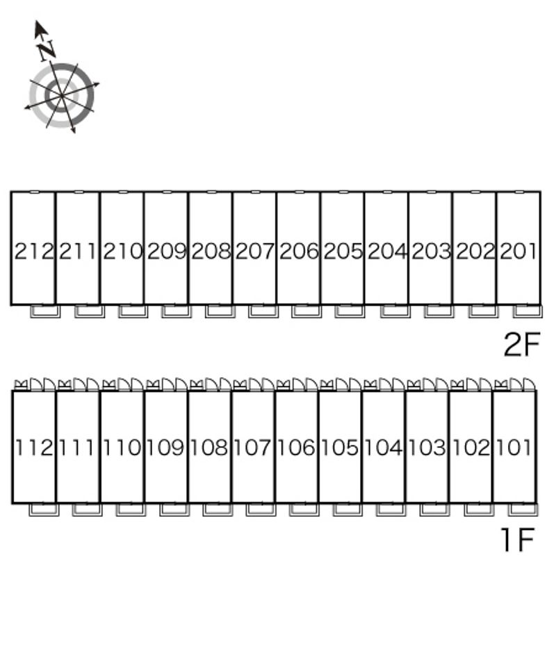 レオパレスサンフィールド 間取配置図