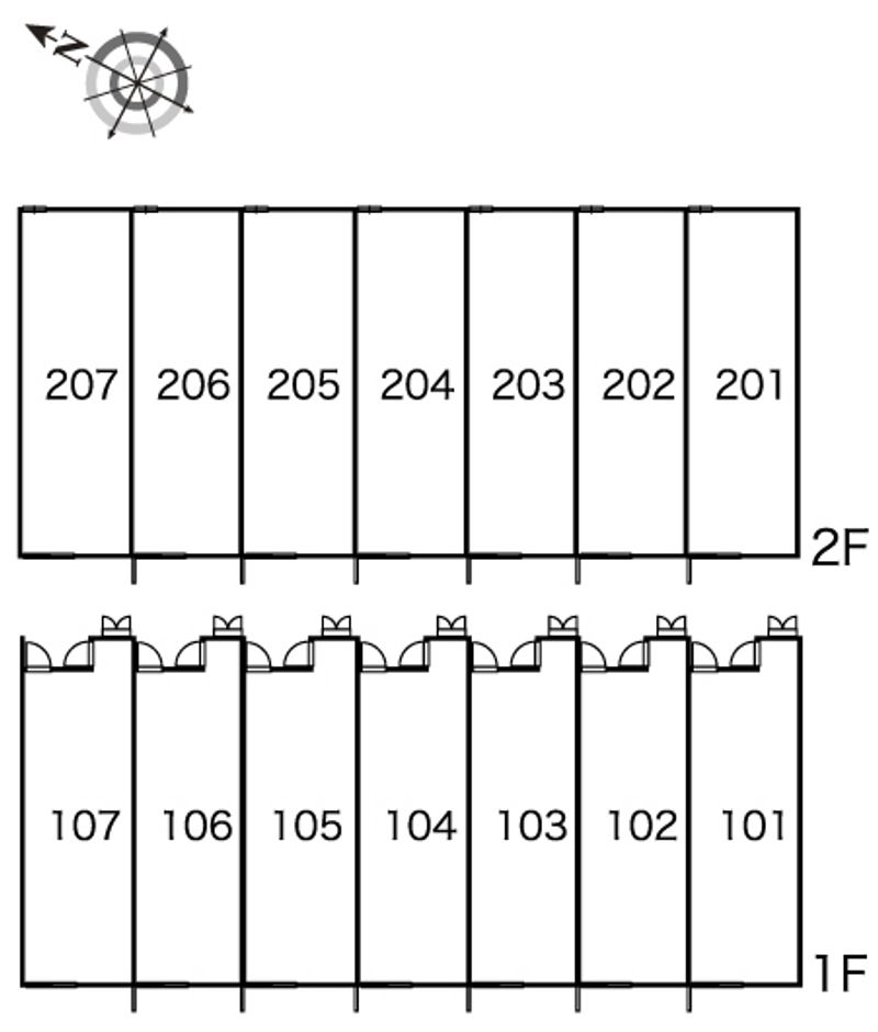 レオパレスやすらぎ 間取配置図