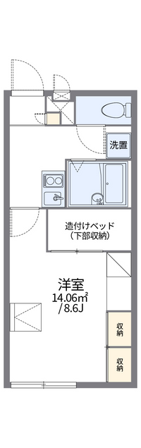 レオパレスしんでん 間取り図