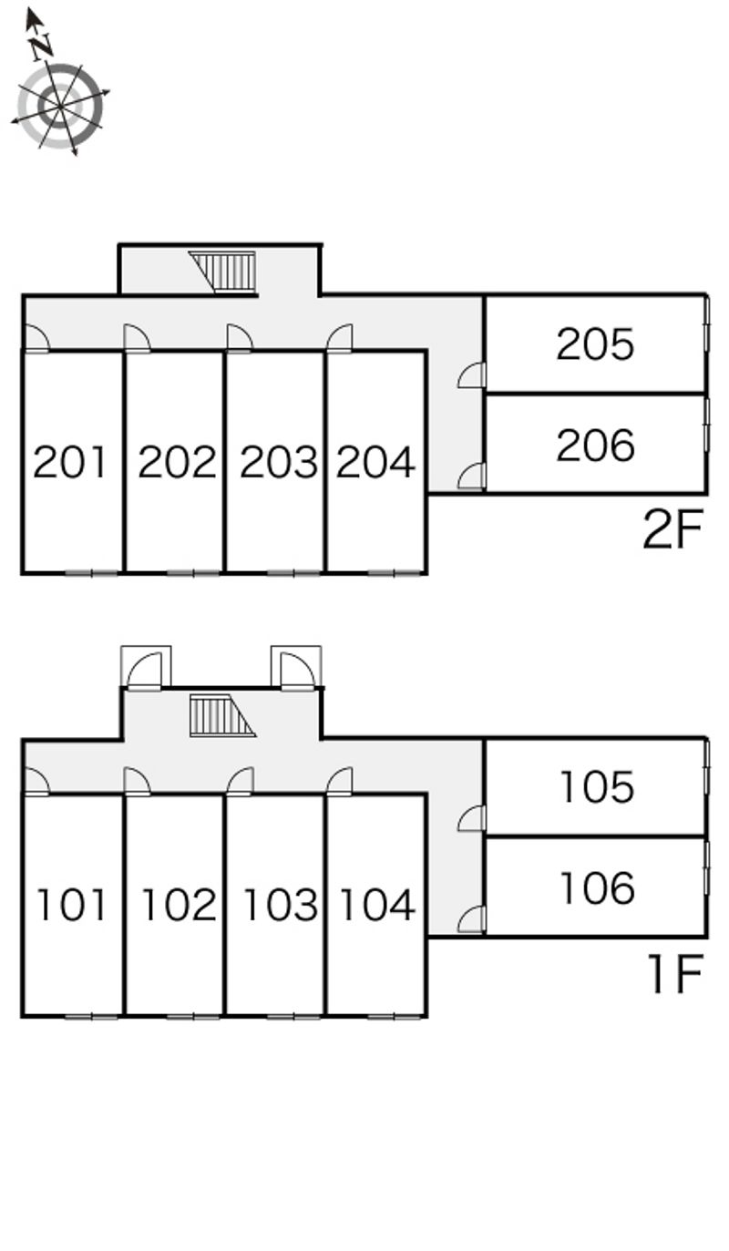 レオパレス白樺 間取配置図