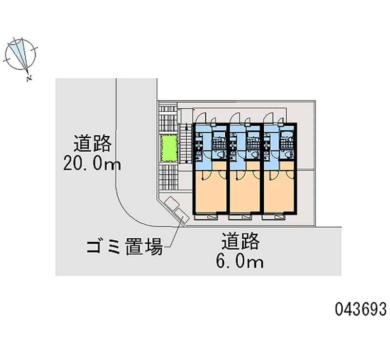 レオパレスウィステリア　Ⅰ 区画図
