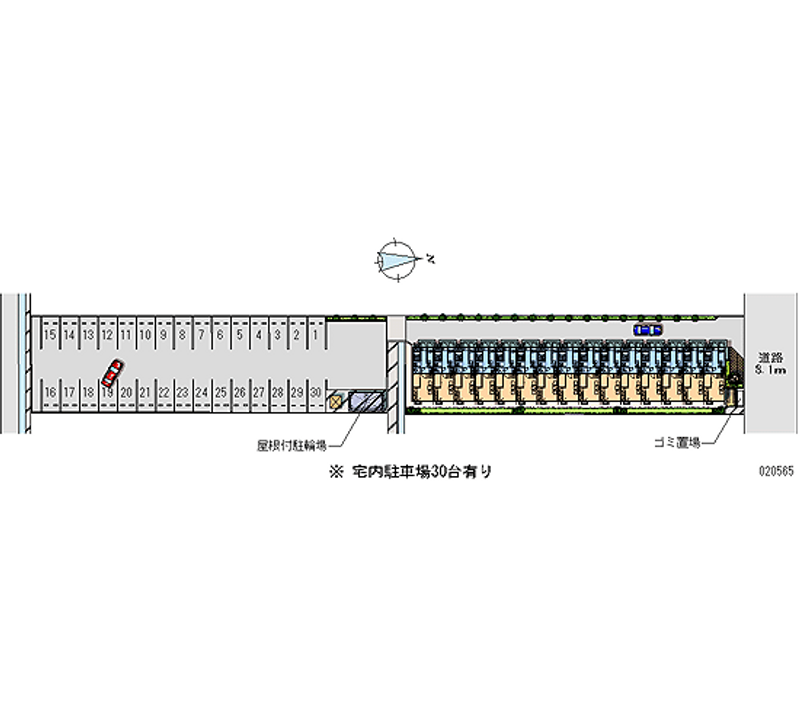 20565 bãi đậu xe hàng tháng