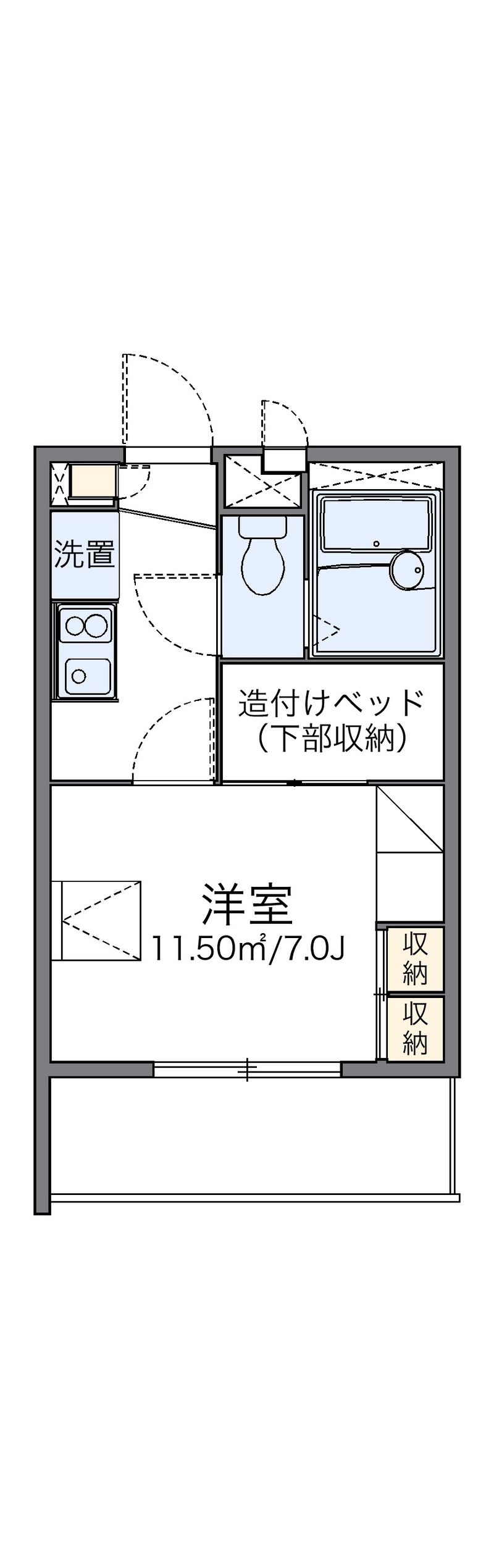 レオパレスドゥマン 間取図