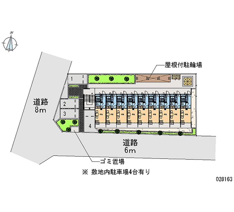 レオパレスニュー千葉ハイツ　Ａ 区画図
