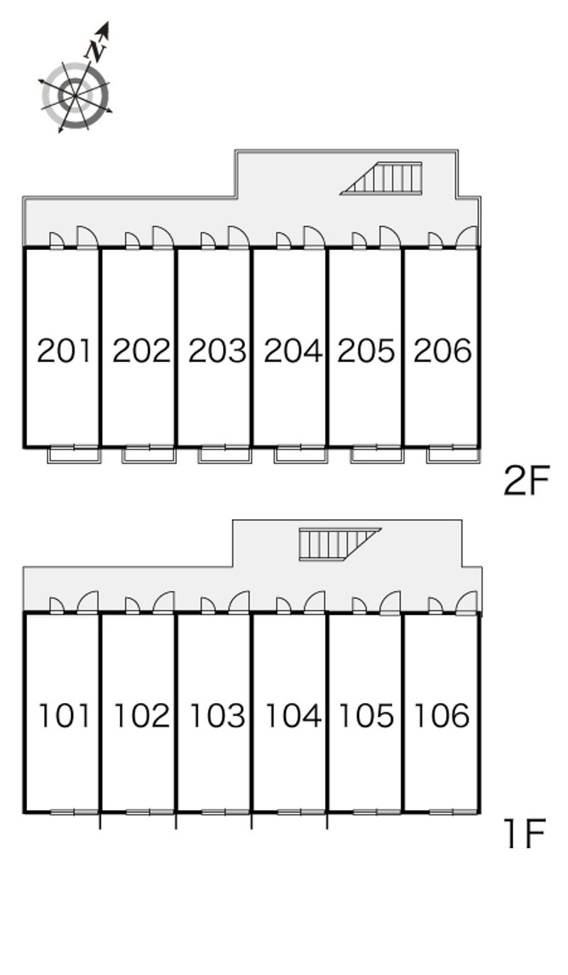 レオパレス中戸祭２ 間取配置図