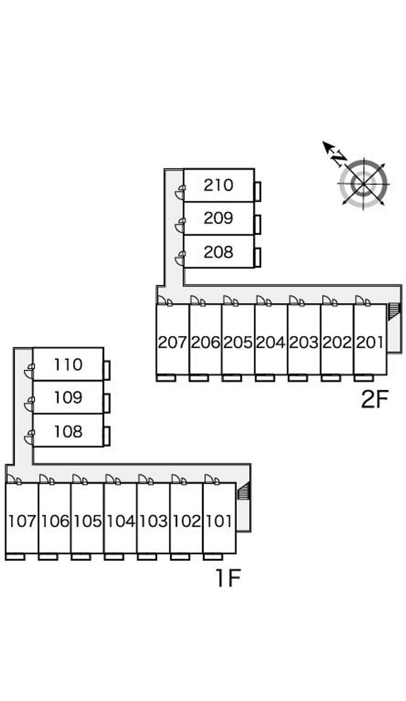 レオパレスソフィア　ガクショウ 間取配置図