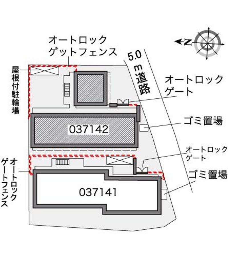 レオパレスボナール　Ｋ　Ｙ 配置図