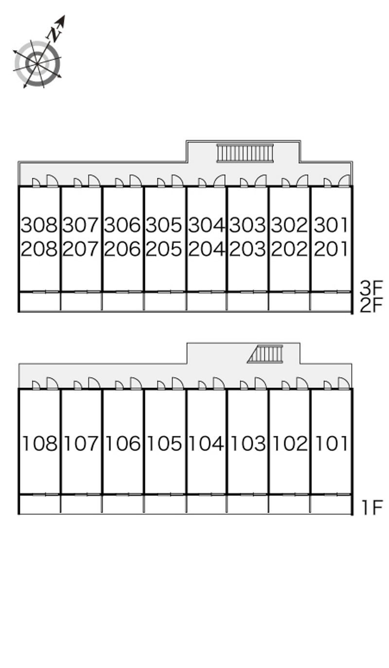 レオパレスレスト　清水 間取配置図