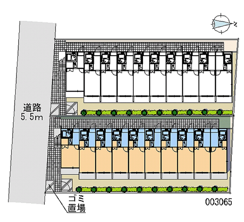 レオパレス東海通第２ 区画図