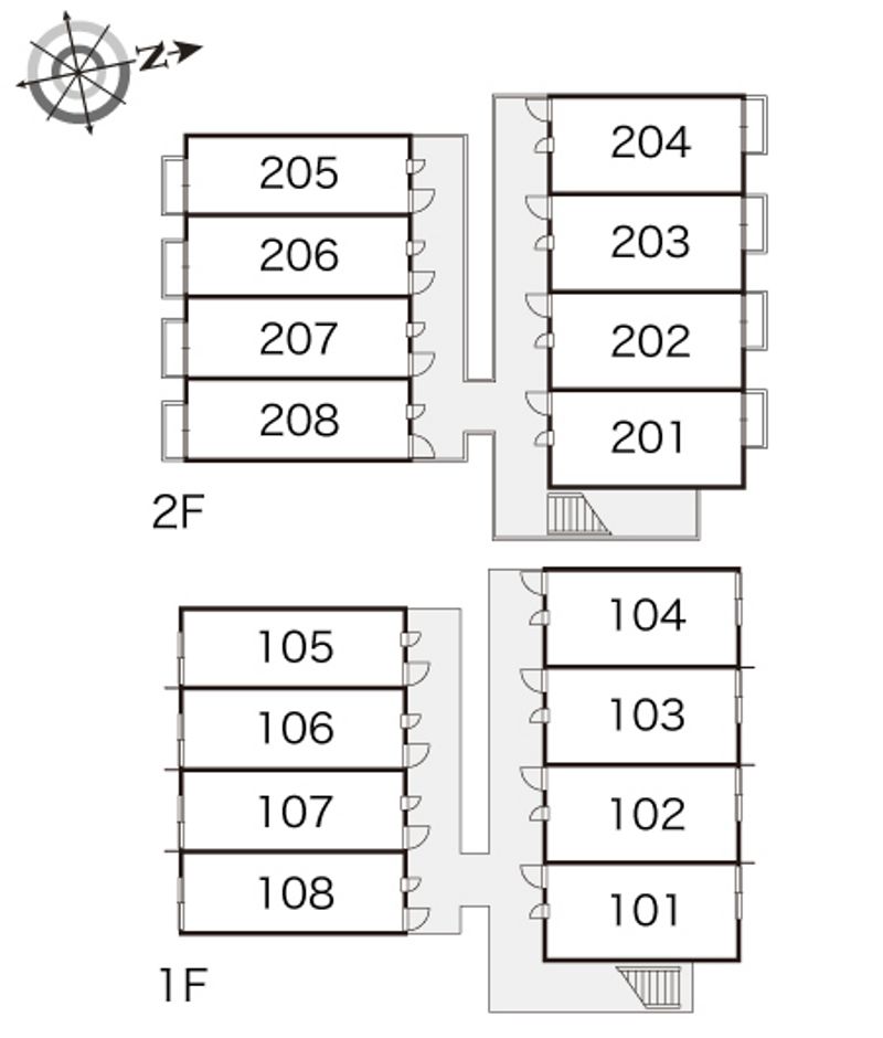 レオパレスそらのかぜ 間取配置図