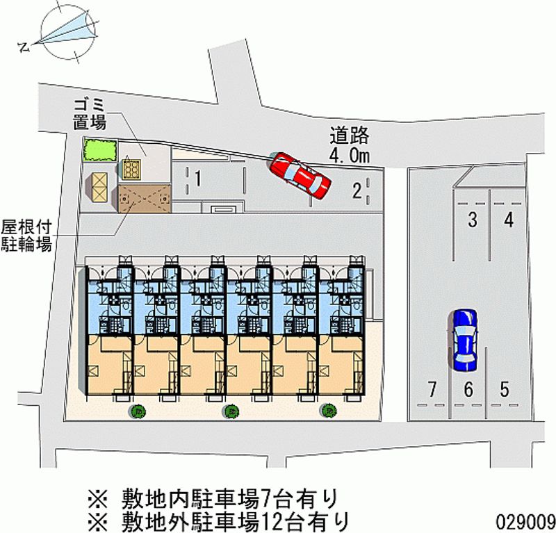 レオパレスメルベーユⅡ 月極駐車場