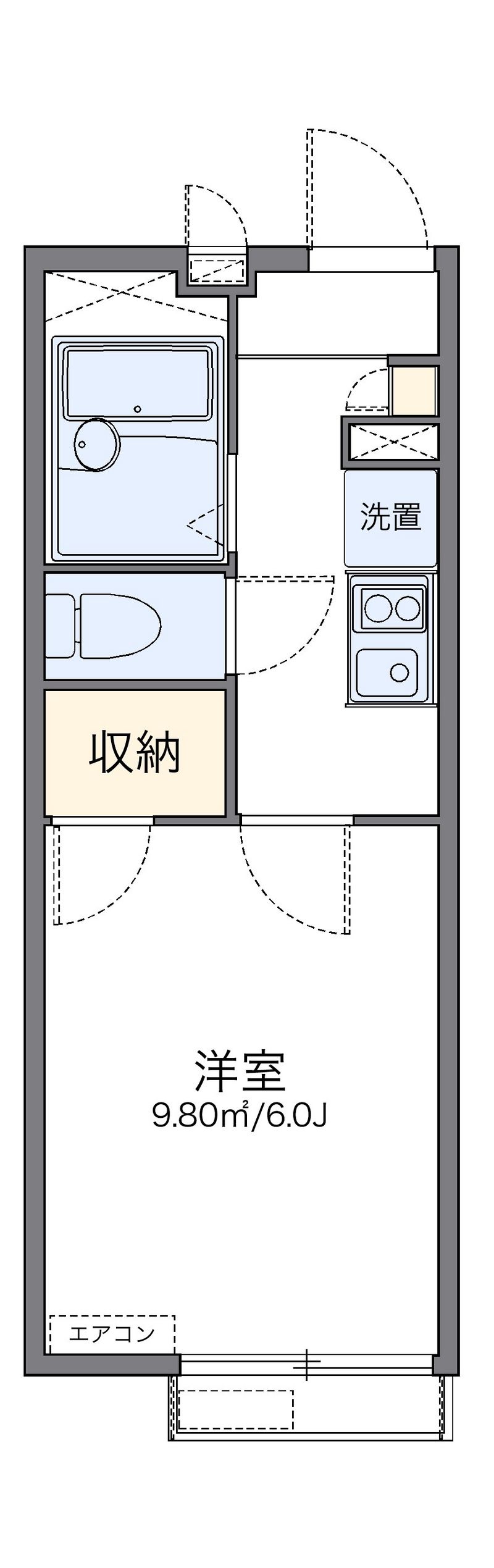 レオパレステラスつばさ 間取図