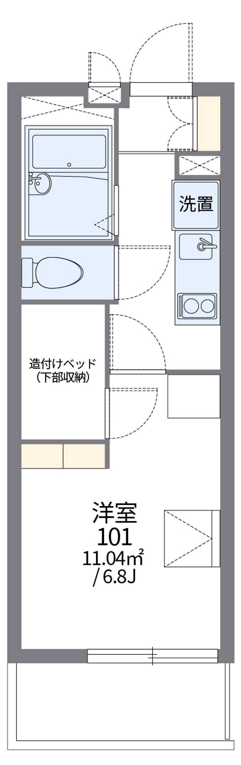 レオパレス鹿沼台ＬＡ１ 間取図