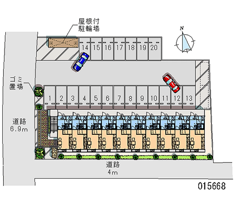 レオパレスＣＲＯＷＮ 月極駐車場