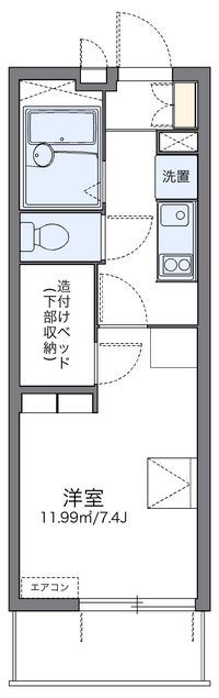 レオパレスフォレスト天神町 間取り図