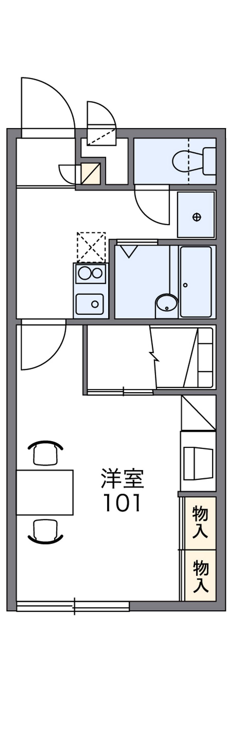 レオパレスカーサＢ 間取図