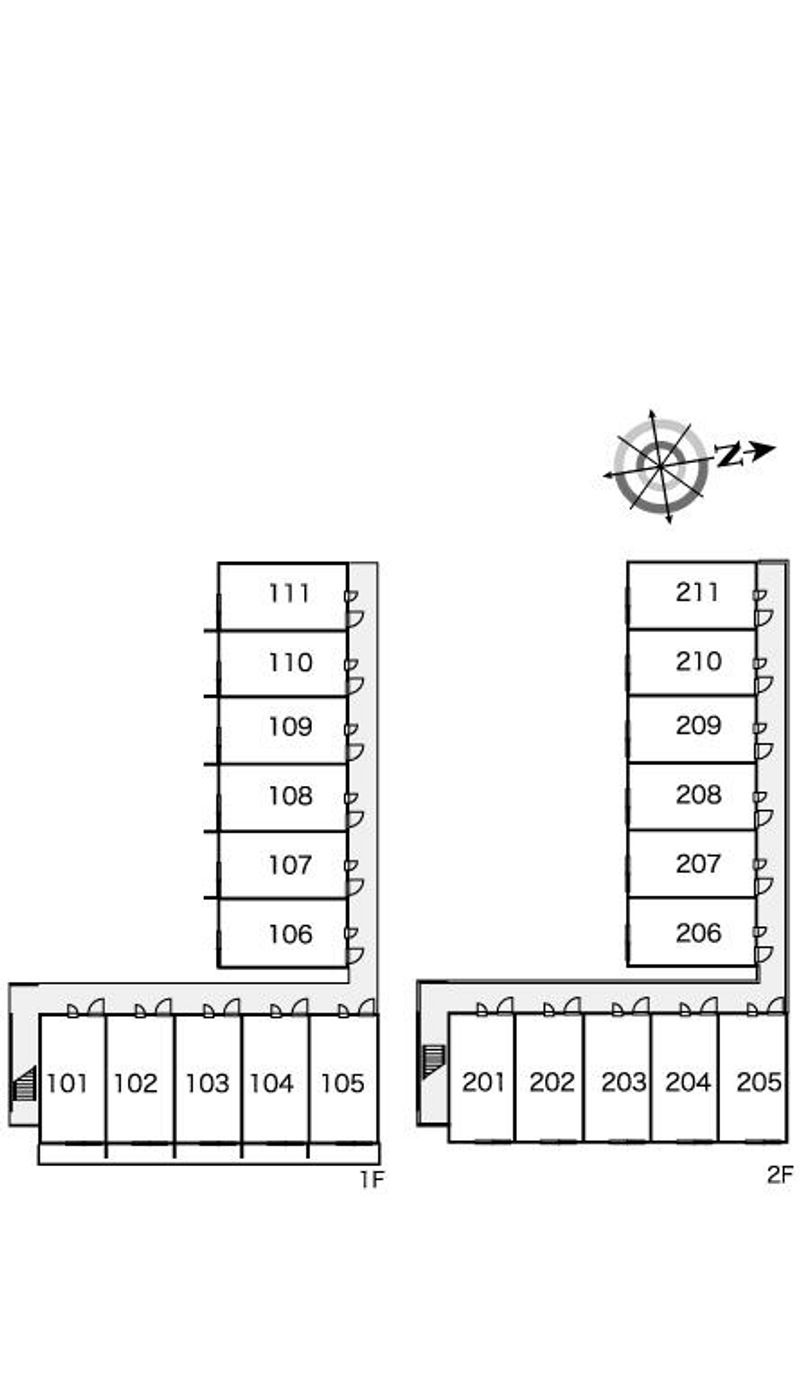 レオパレスバイアサウラ 間取配置図