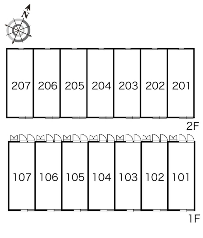 レオパレスシチエイ 間取配置図