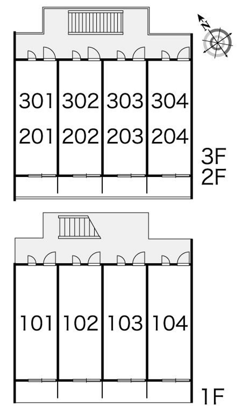 レオパレスエスタⅡ 間取り配置図