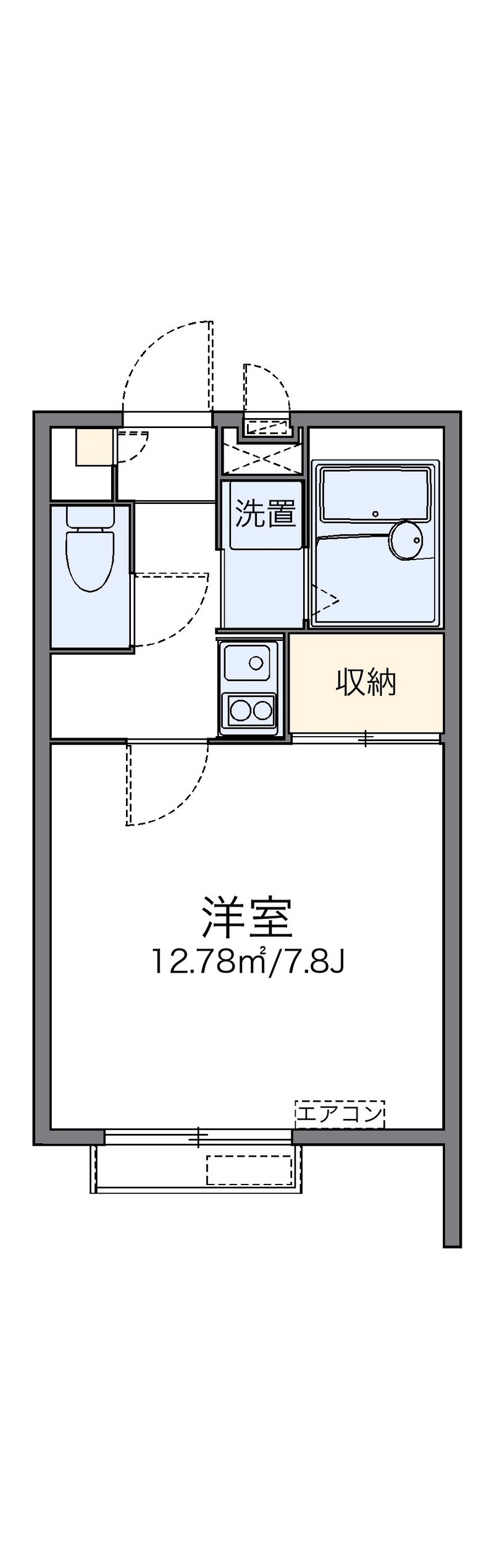 レオパレスソレイユ摩耶 間取図