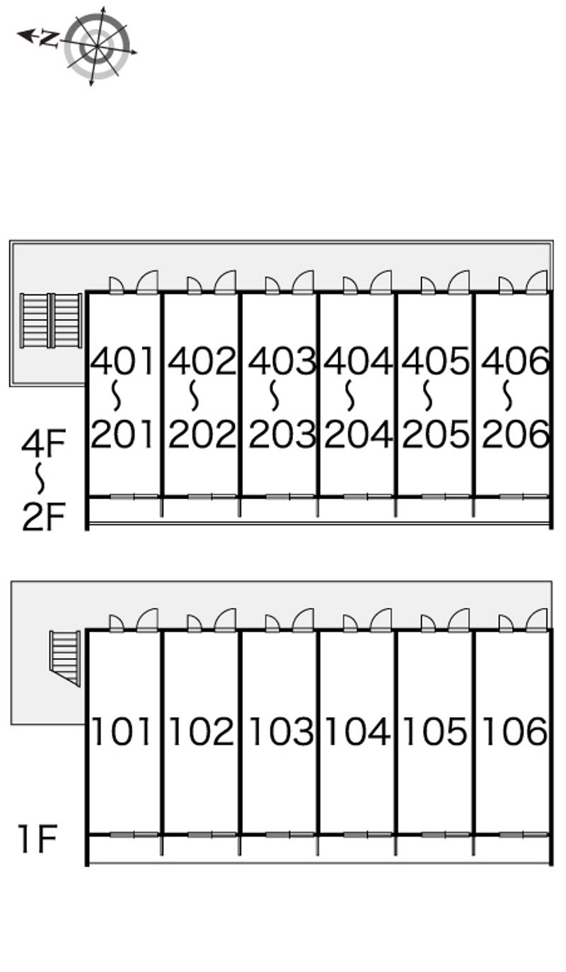 レオパレスカーサ　みずほ 間取配置図