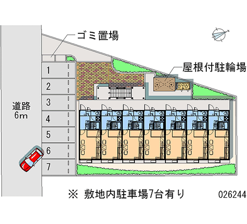 レオパレスメルベーユ 月極駐車場