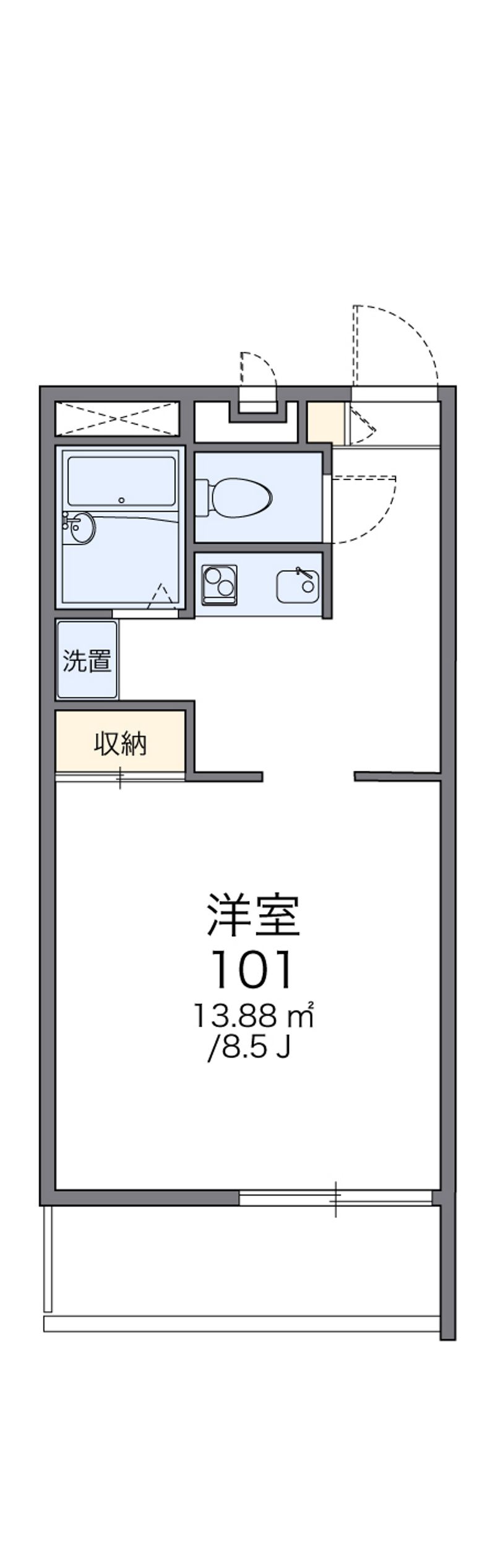 レオパレスＧｒｅｅｎＣｏｕｒｔ 間取図