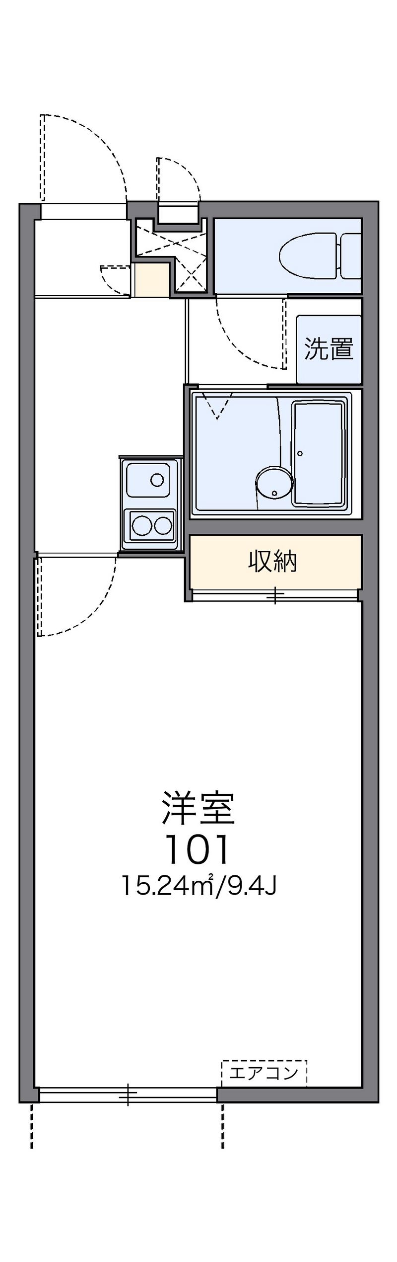 レオパレスマ　メゾンみなと 間取図