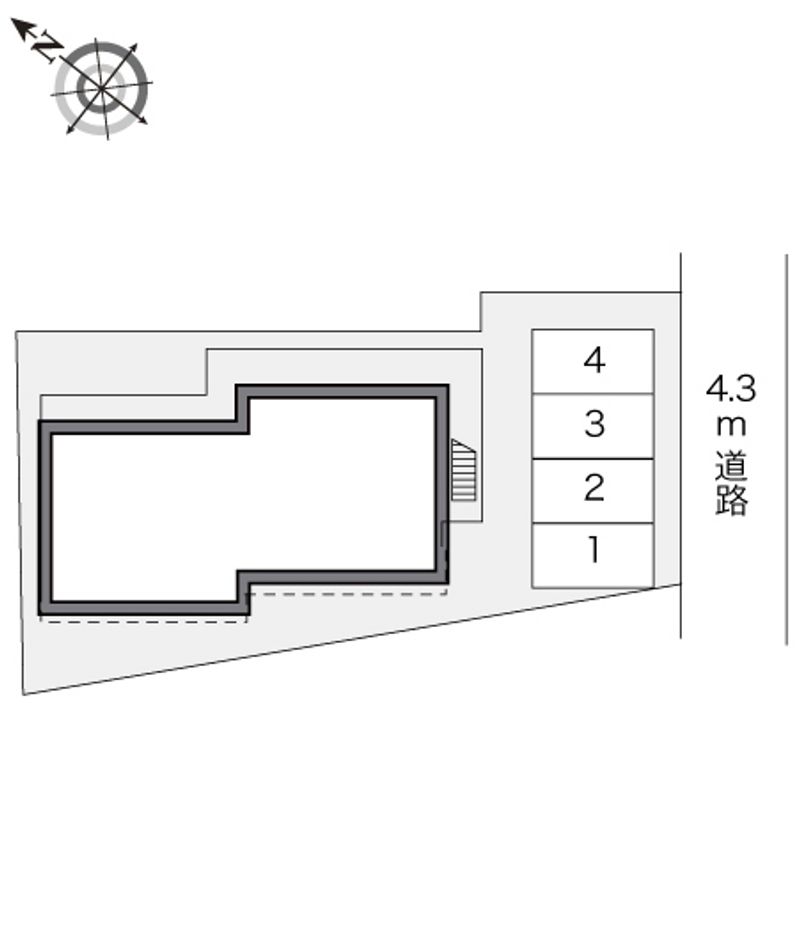 レオパレスシーサイドＢ 配置図